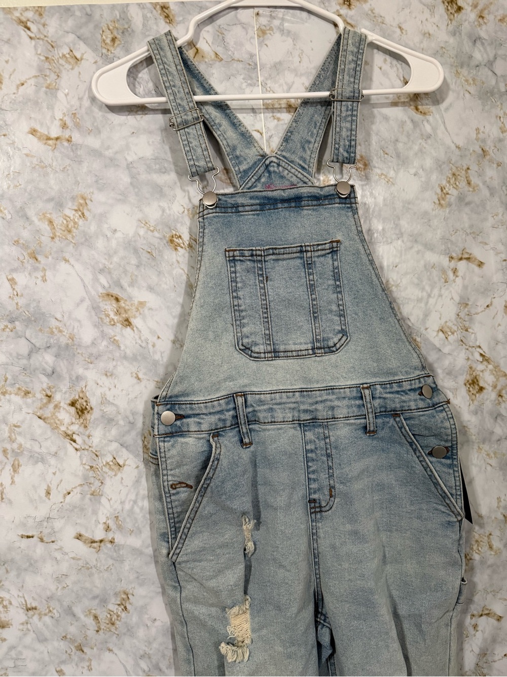 No Boundaries Light Wash Denim Women’s Overalls